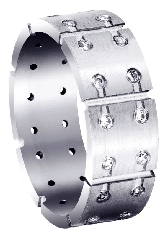 Diamond Mens Wedding Band | 0.48 Carats | Satin Finish (Ace)