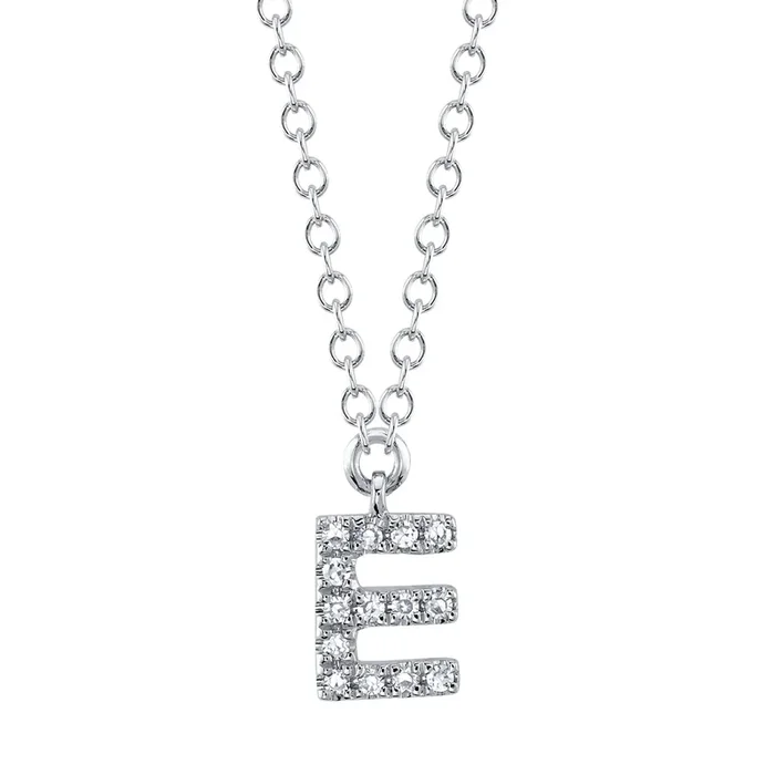 Diamond Necklace – Initial E