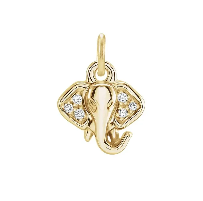 Diamond Pave Elephant Charm