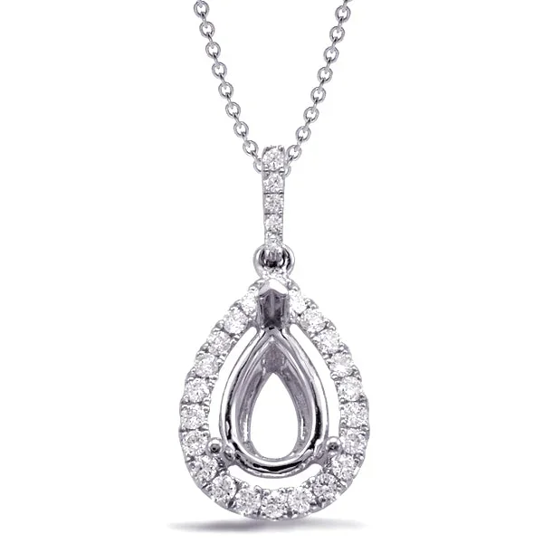 Diamond Pendant For 5x3mm Pear Center