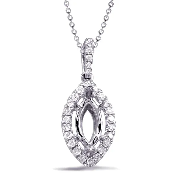Diamond Pendant For 6x3mm Marquise Cente