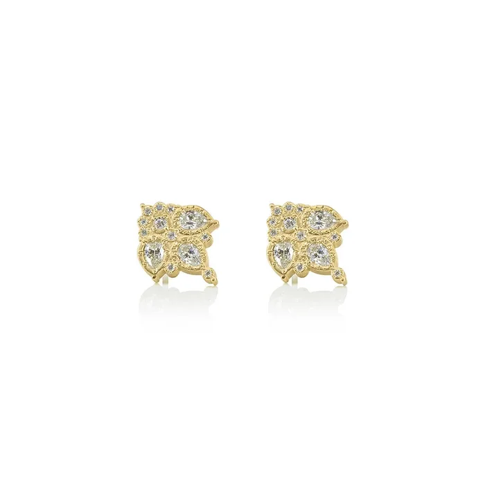 Diamond Plumeria Earrings