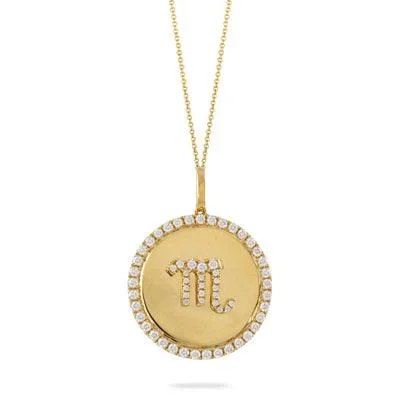 Diamond Scorpio Symbol Pendant