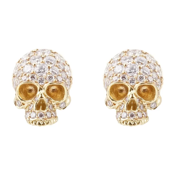 Diamond Skull Studs