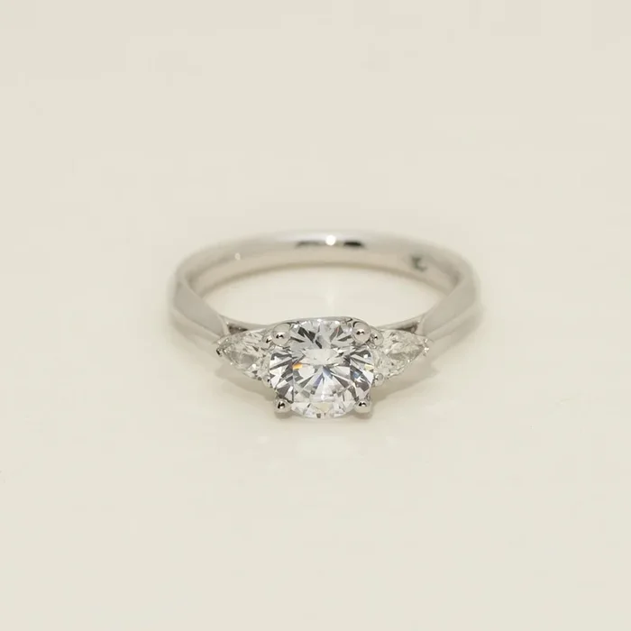 Diamond Three Stone Engagement Ring Setting in 14kt White Gold (3/8ct tw)