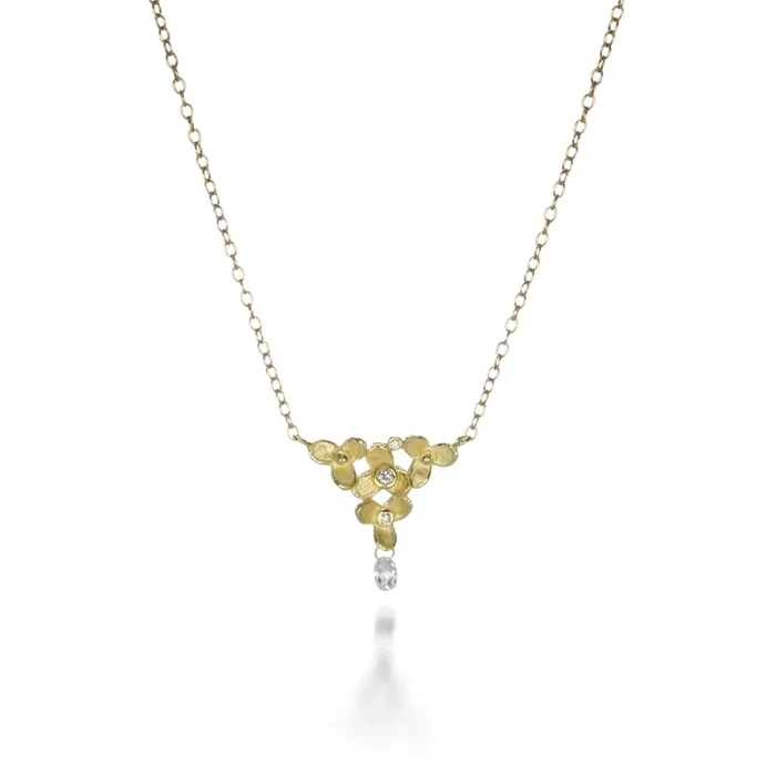 Diamond Trillium Blossom Necklace