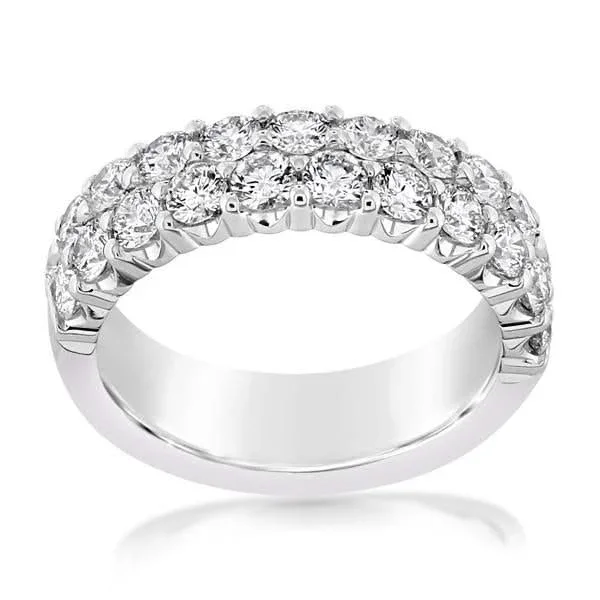 Diamond Two-Row Wedding Band