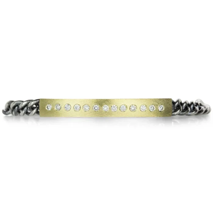 Diana ID Bracelet with Diamonds