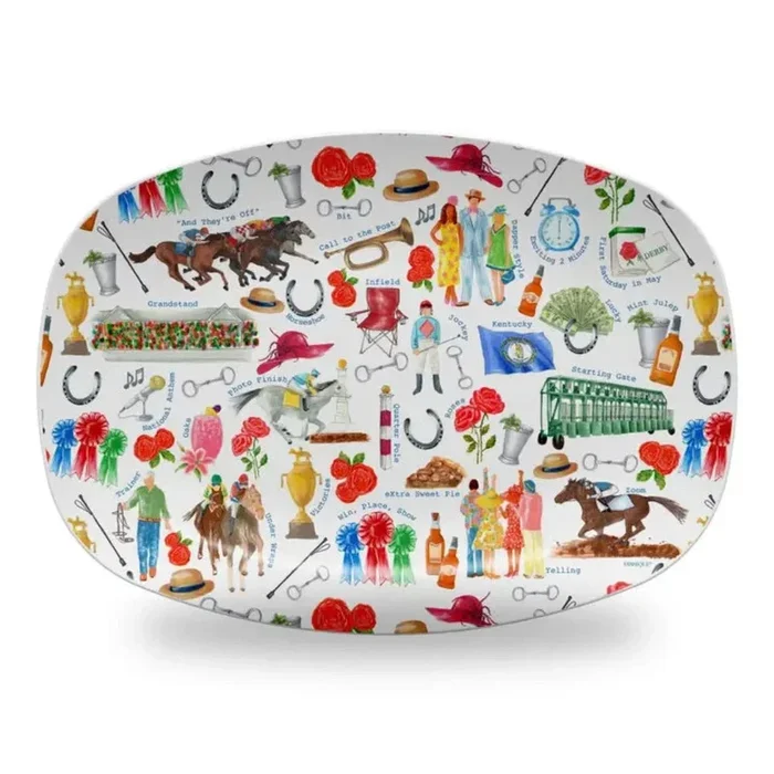 Dishique Derby Pattern Unbreakable Platter