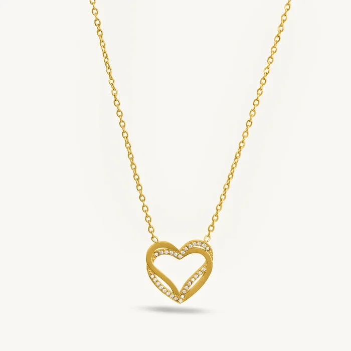 Dizzle Heart Gold Necklace