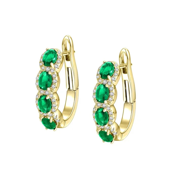 Dominique Oblong Hoop Leverback Earrings.