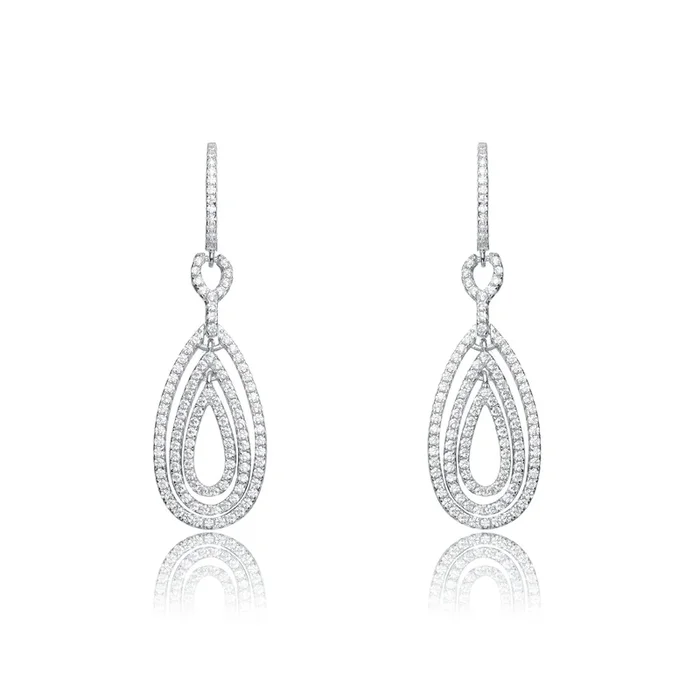 Dominique Outlined Pear Drop Earrings