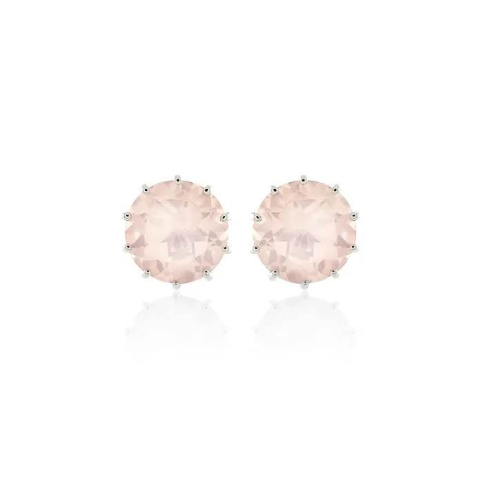 Dottie Earrings in Rose Quartz