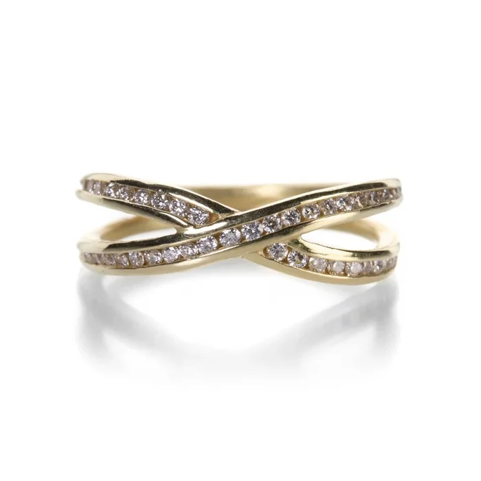 Double Criss Cross Diamond Ring