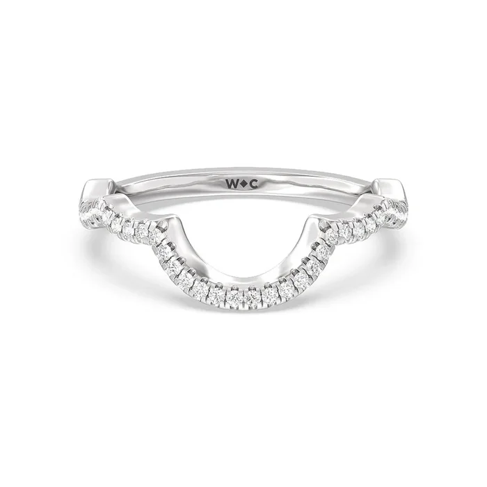 Double Halo Cross Diamond Wedding Band