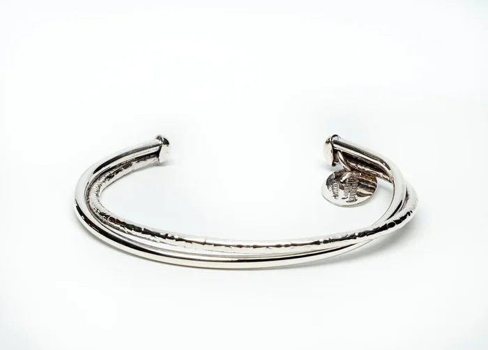 Double Twist Sterling Silver Cuff