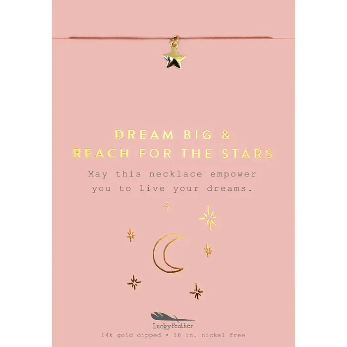 Dream Big Reach for the Stars – Gold Necklace