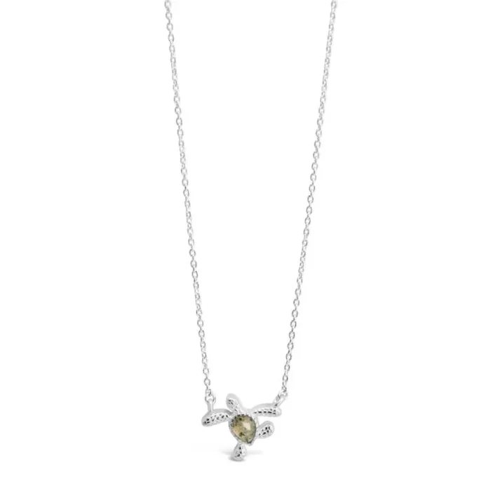 Dune Jewelry Sterling Silver Delicate Dune Turtle Necklace