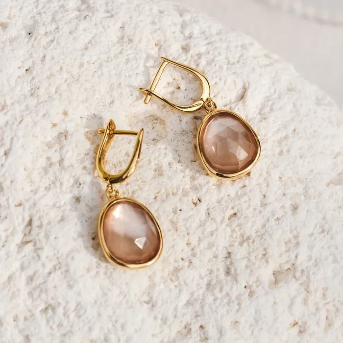 Dusty Coral Statement Earrings – Serendipity