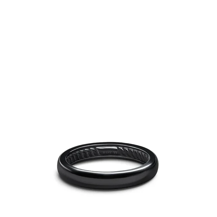 DY Classic Band Ring in Black Titanium, 4mm