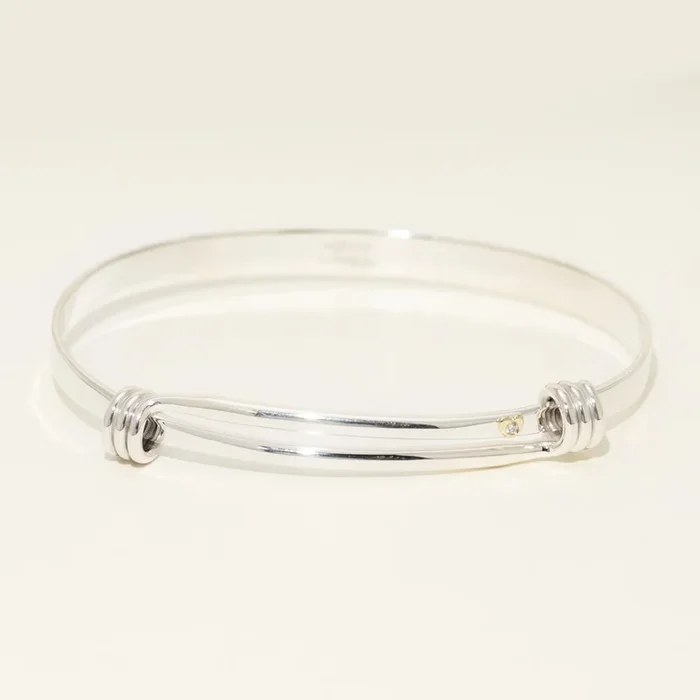 E.L. Designs 75th Anniversary Bracelet in Sterling Silver and 18kt Yellow Gold