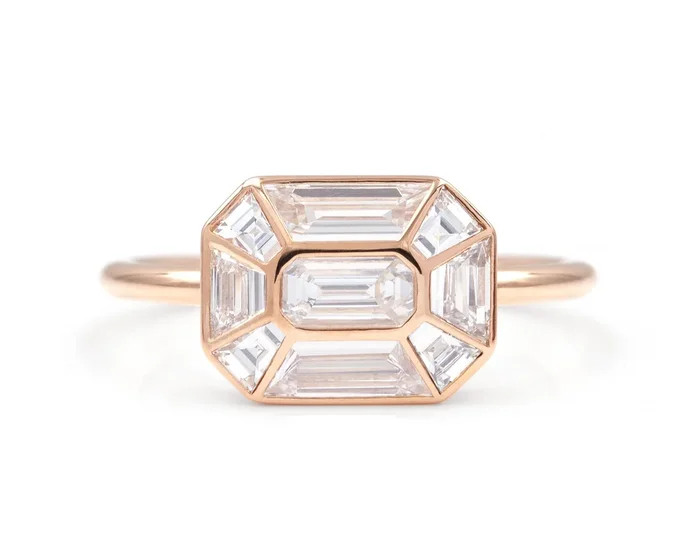 East West Tessellate Ring (Ready to Ship)