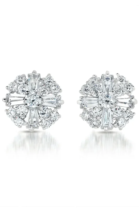 Elaine Sparkle Cluster Stud Earrings