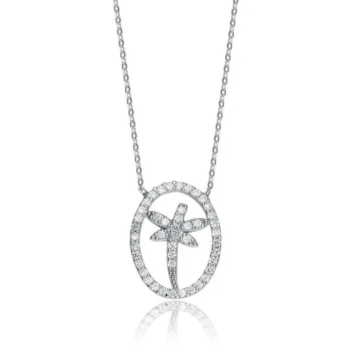 Elise Outlined Circle Neckalce