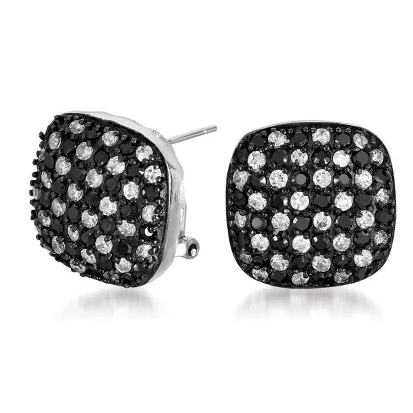 Eloise Square Button Stud Earrings