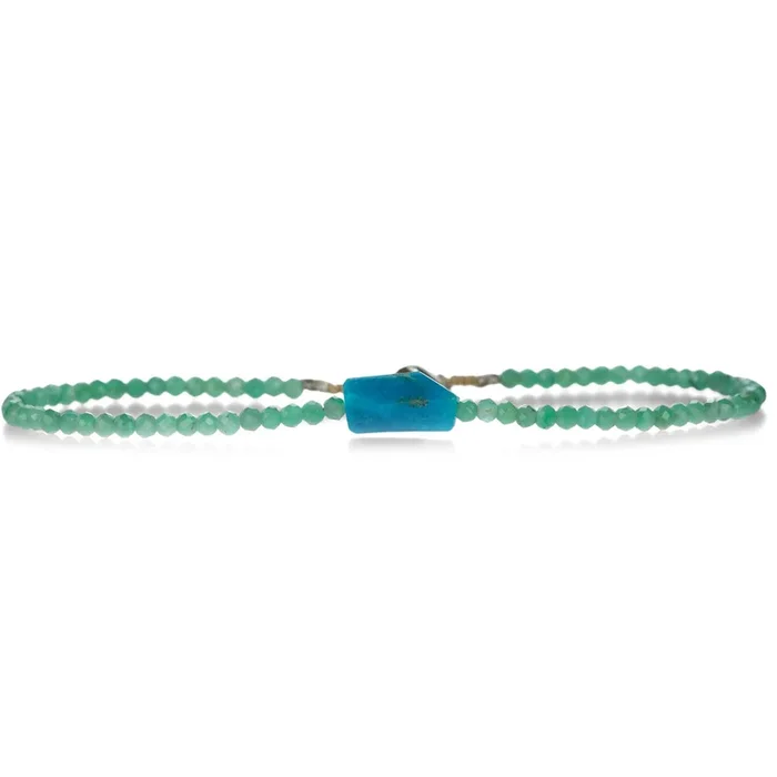 Emerald and Peruvian Opal Bracelet