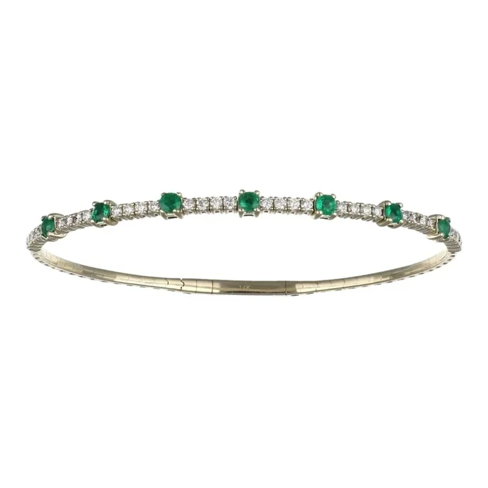 Emerald Bangle (Emerald 0.6 cts. White Diamond 0.7 cts.)