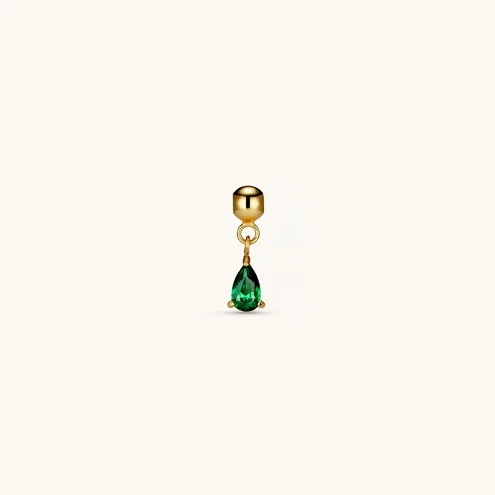 Emerald Crystal Charm Gold
