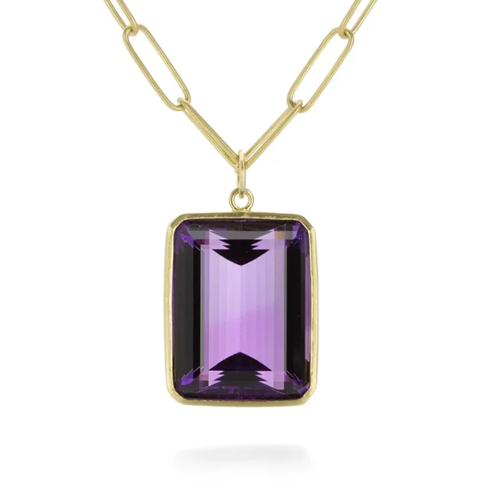 Emerald Cut Amethyst (Pendant Only)