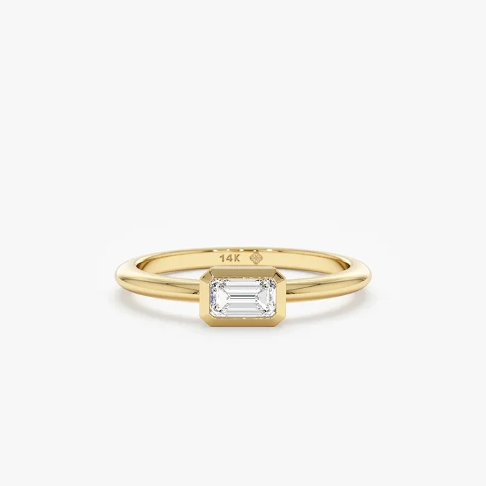 Emerald Cut Diamond Ring, Kali