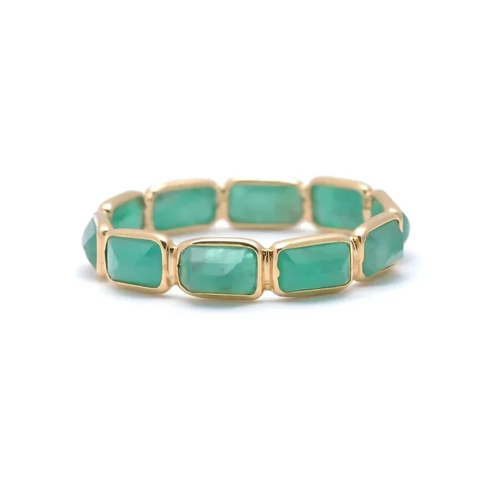 Emerald Cut Emerald Eternity Band