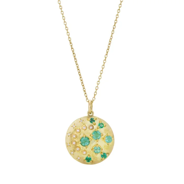 Emerald Disc Pendant (Pendant Only)