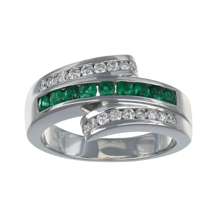 Emerald Ring (Emerald 0.36 cts. White Diamond 0.27 cts.)