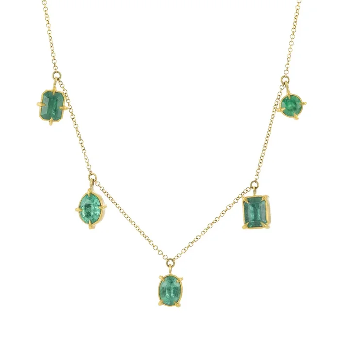 Emerald Station Necklace