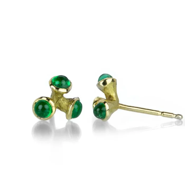 Emerald Trio Jacks Earrings
