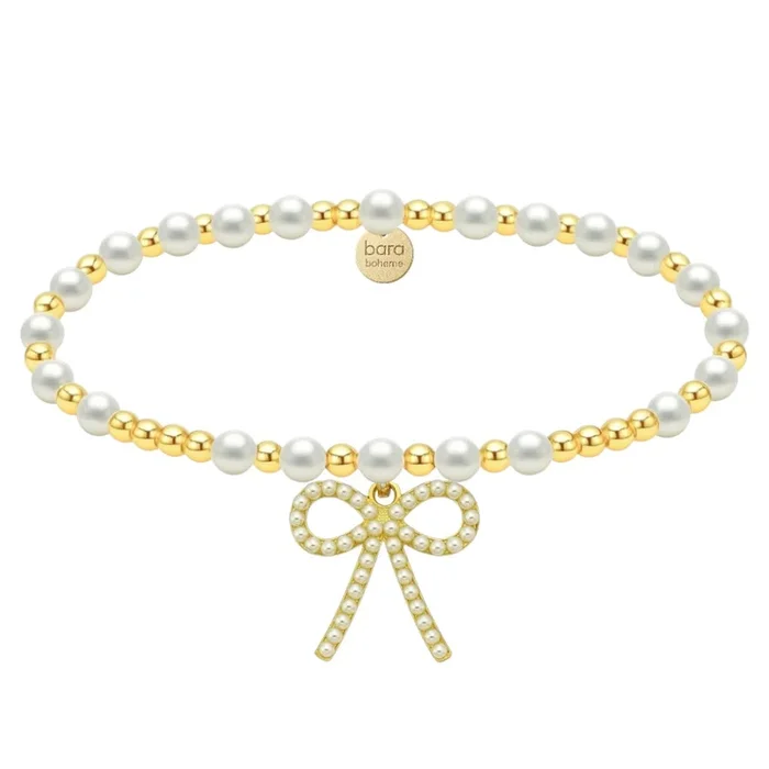 Emma + Bow | Gold Filled Beaded Bracelet