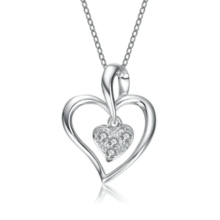 Emma Double Couture Heart Necklace