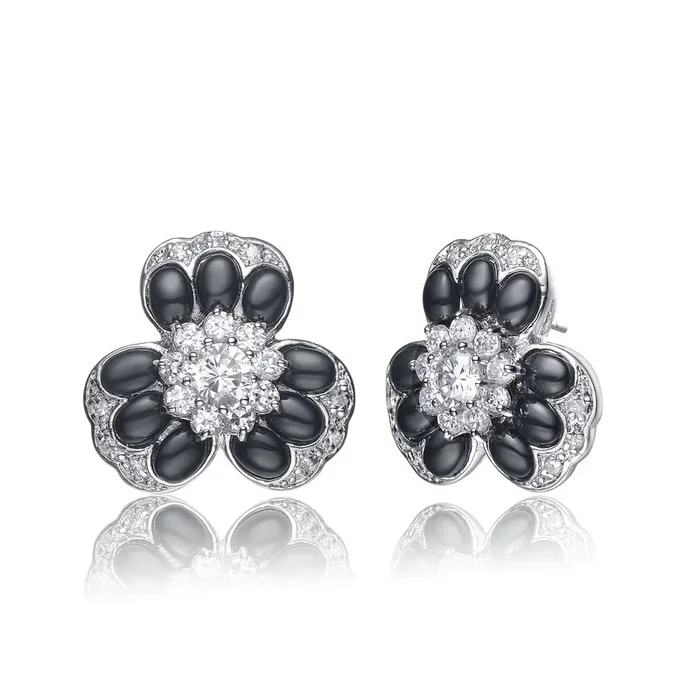 Emma Three-petal Flower Earrings