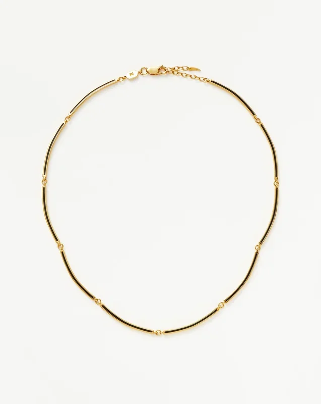 Enamel Reversible Byline Link Choker | 18ct Gold Plated