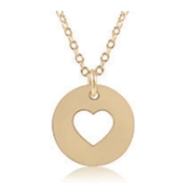 enewton 16″ Necklace Gold – Love Gold Disc