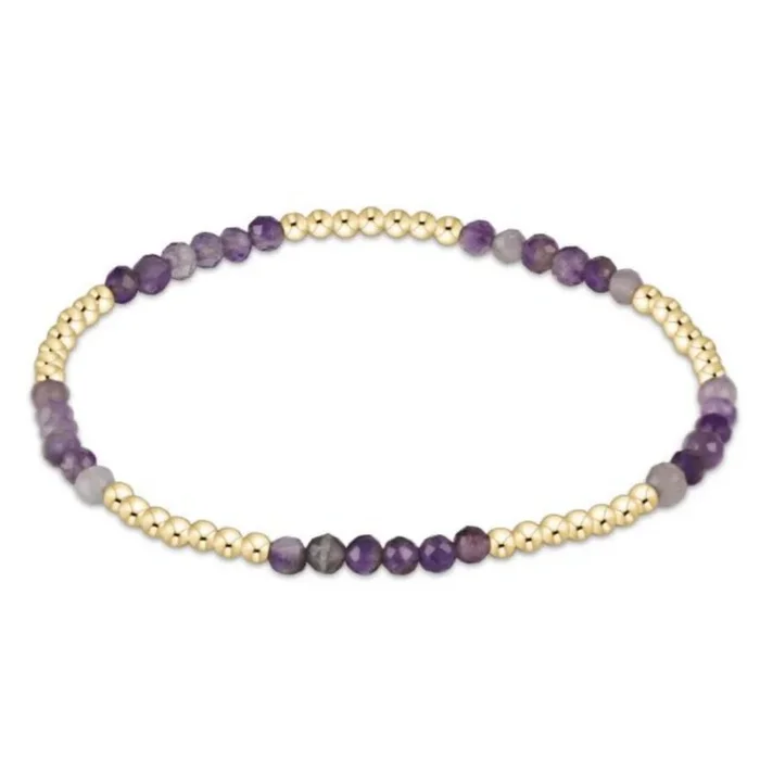 enewton 6.25″ Blissful Pattern 2.5mm Bead Gemstone Bracelet – Amethyst