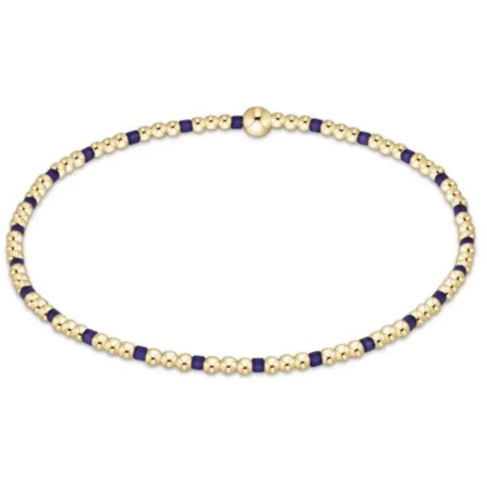 enewton 6.25″ Gameday Hope Sincerity Pattern 2mm Bead Bracelet – Deep Purple