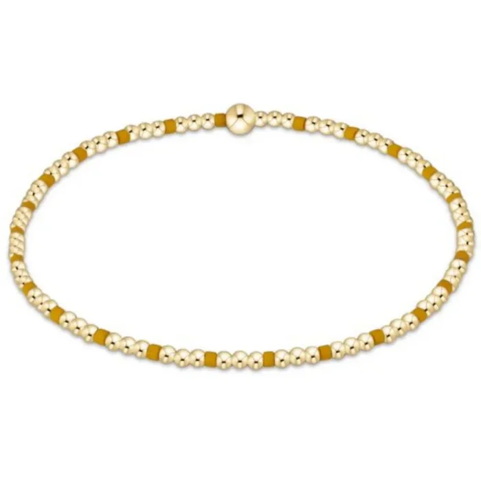 enewton 6.25″ Gameday Hope Sincerity Pattern 2mm Bead Bracelet – Golden Yellow
