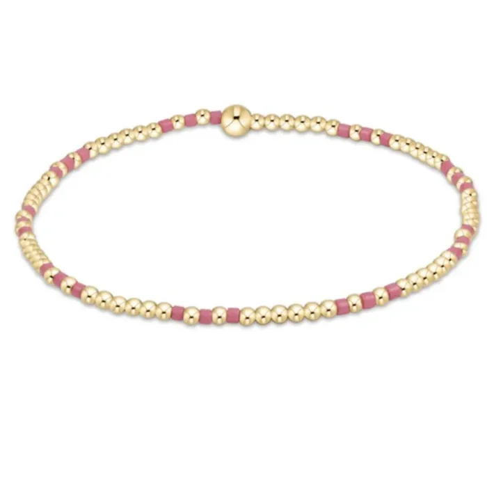 enewton 6.25″ Hope Joy Pattern 2mm Bead Bracelet – Bright Pink