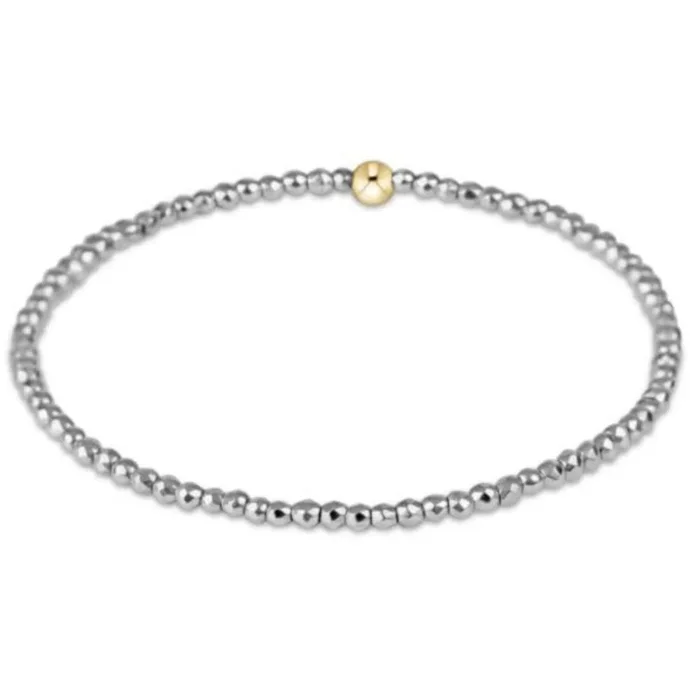 enewton 7.25″ extends Silver Faceted Hematite 2mm Bead Bracelet