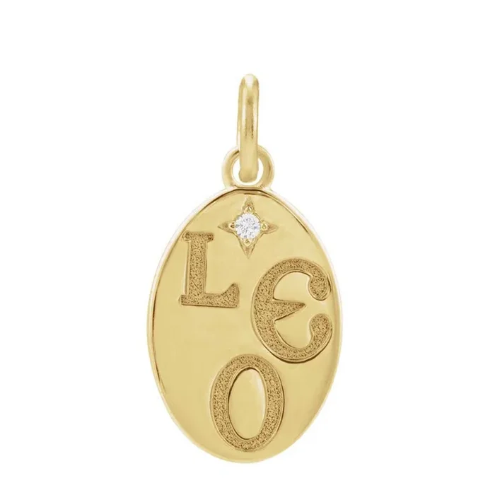 Engraved Leo Charm